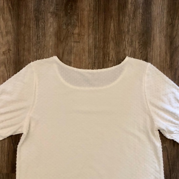 Anthro W5 White Textured Top - Picture 8 of 10